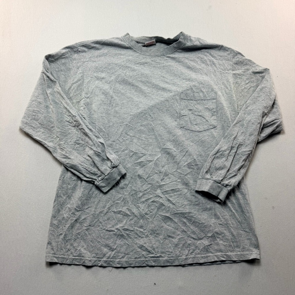 Windridge Pocket T-Shirt Mens Large Gray Excellent Long Sleeve Made in USA